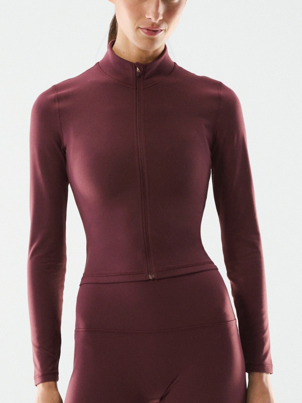 Women’s Aritzia Butter Limit Zip Up in Burgandy - Size S